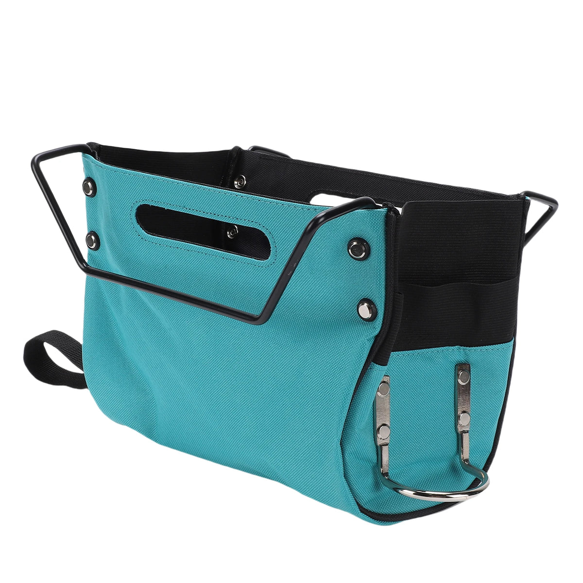 Ladder Tool Pouch for Step Ladders, 600D Oxford Fabric Organizer Bag with Multiple Pockets, Hammer Loop, Quick-Release Buckle