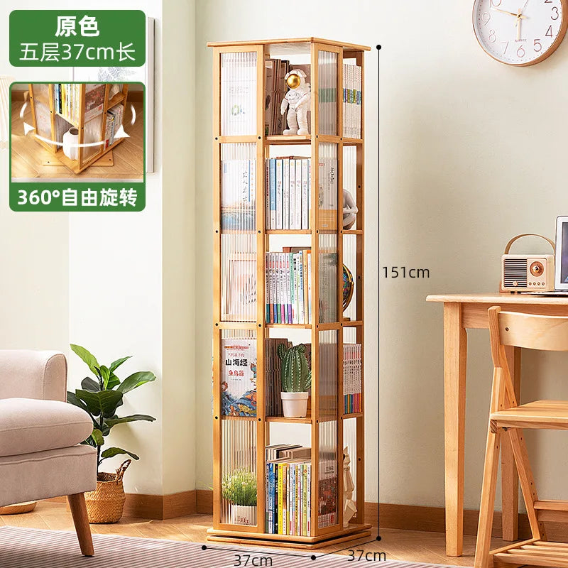 Rotational Bookshelf Organizers Home Storage Shelves Furniture Living Room Shelf Bookcases Librero Organizador Estanteria