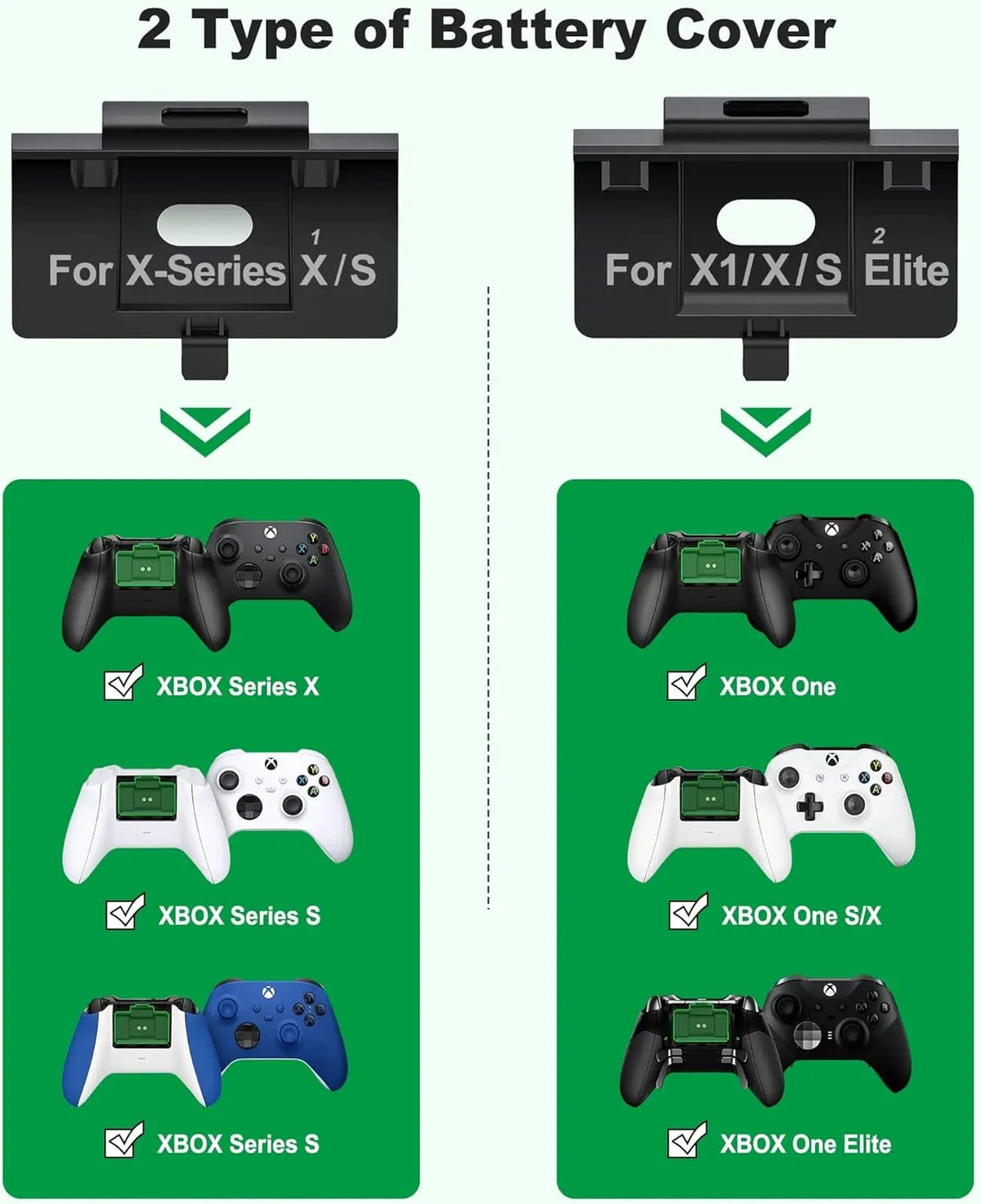 BEBONCOOL B200 for Xbox One/Series X/S Rechargeable Battery PackPlay Charge Kit with Xbox Battery Covers & Charging Cable
