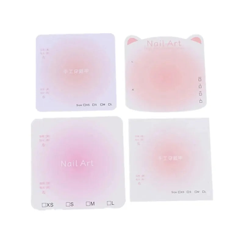 10PCS Press-On Nail Packaging Display Handmade False Design Swatch Show Card Manicure Sample Salon