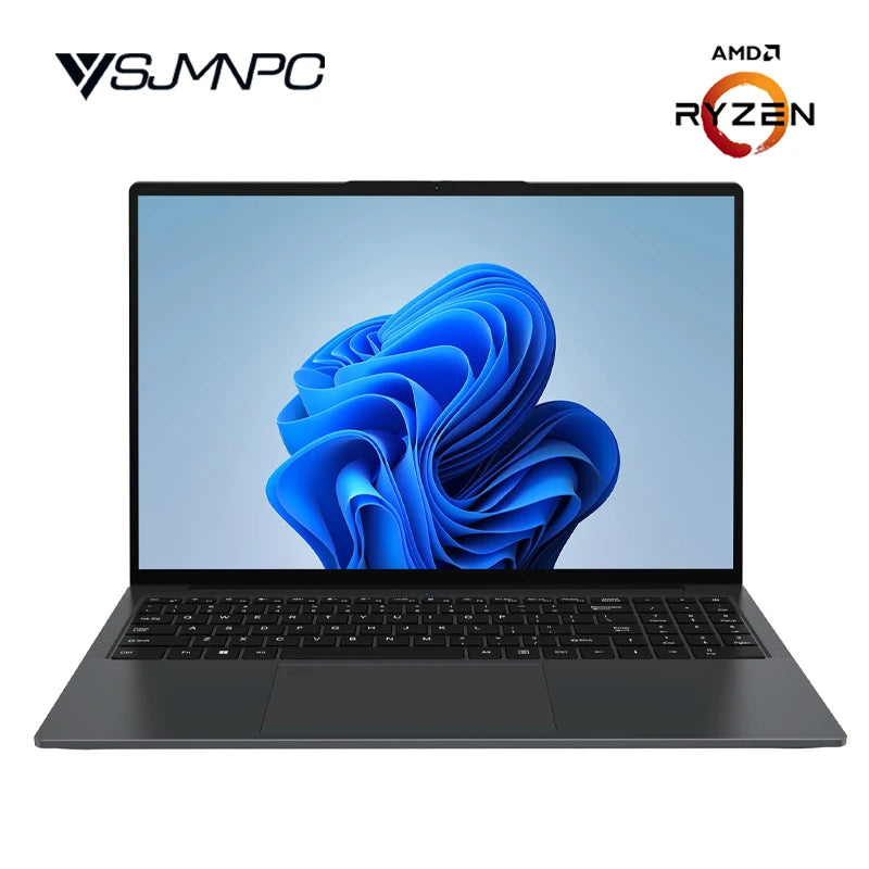 YSJMNPC New AMD Ryzen™ 5 7430U 16 Inch Gaming Laptop IPS Screen 2*DDR4 MAX 64GB 2*SSD 2TB Windows11 Fingerprint Notebook WI-FI 5