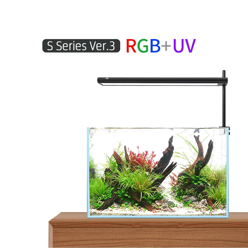 Weekaqua S series pro RGB+UV full spectrum natural aquarium lights APP control LED lamp for live plant fish tank light