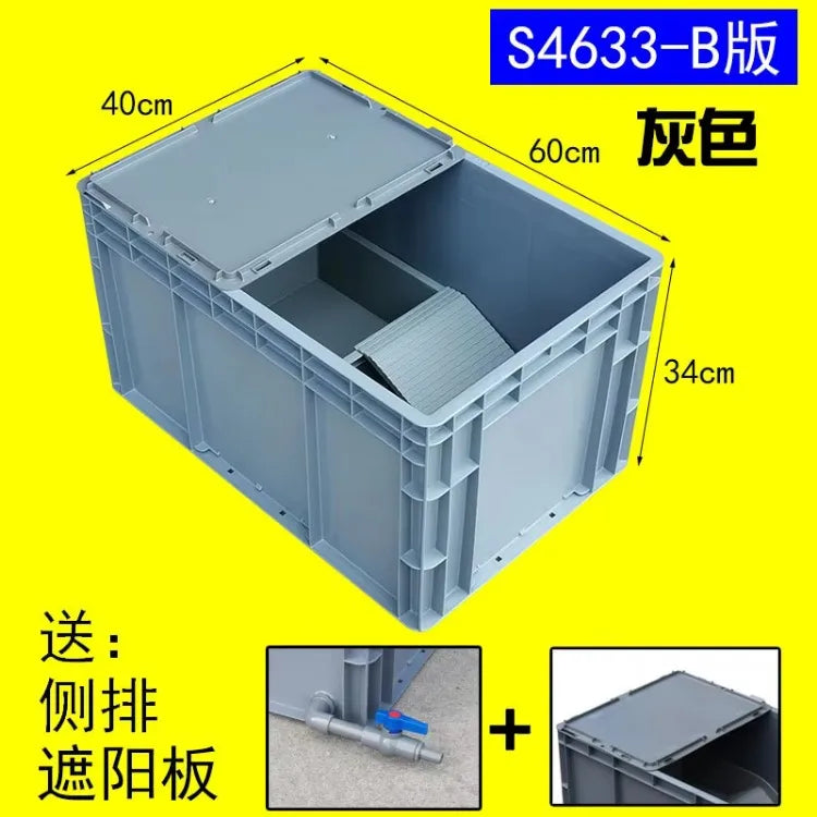 Thickened Turtle Tank Water and Land Tank with Egg-laying Sand Table Combined Plastic Breeding Box Climbing Pet Basin