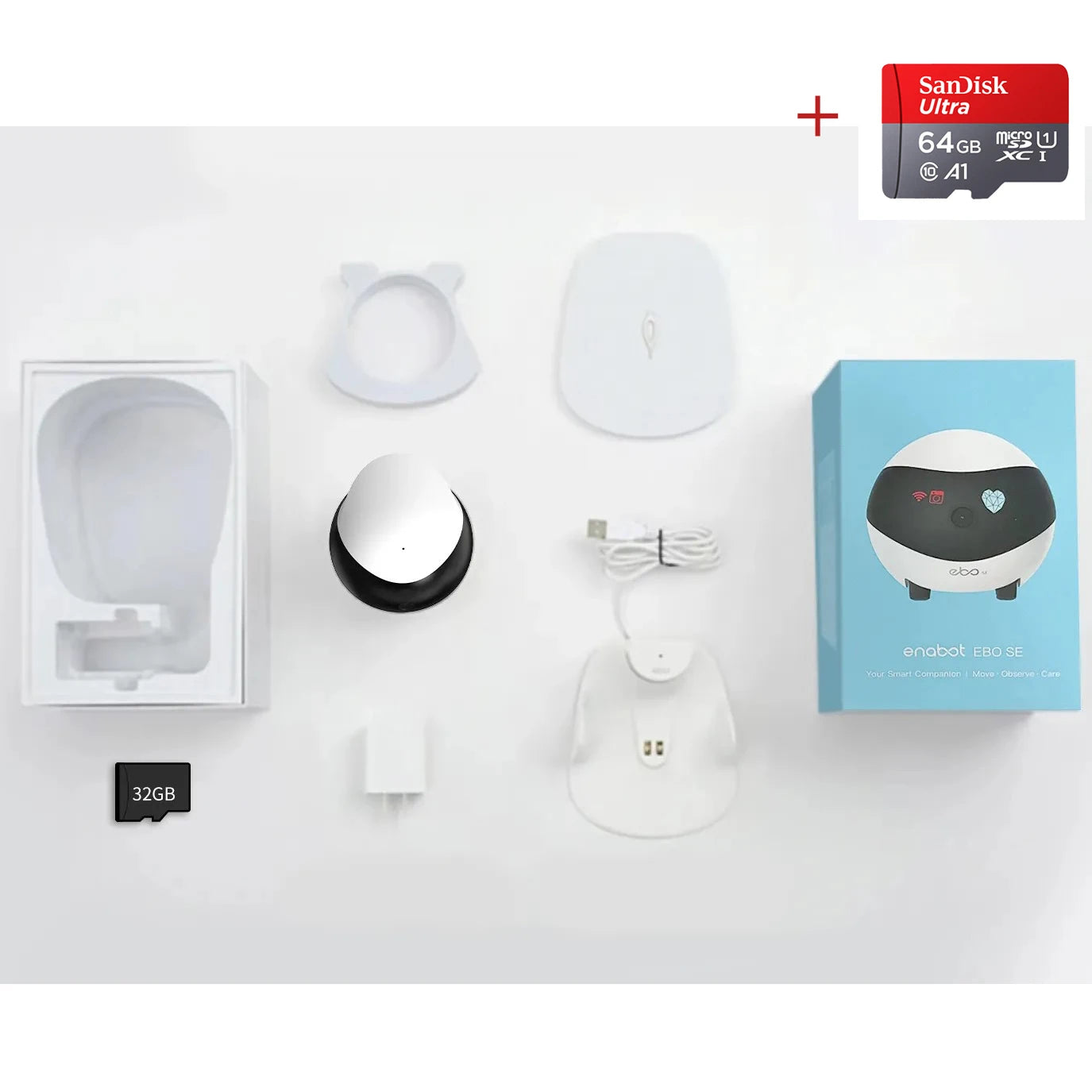 Enabot EBO SE Camera Robot for Dog Cat Baby 1080P Wifi 2.4G 5G 360° Home Security Pet Camera Startlight Night Vision