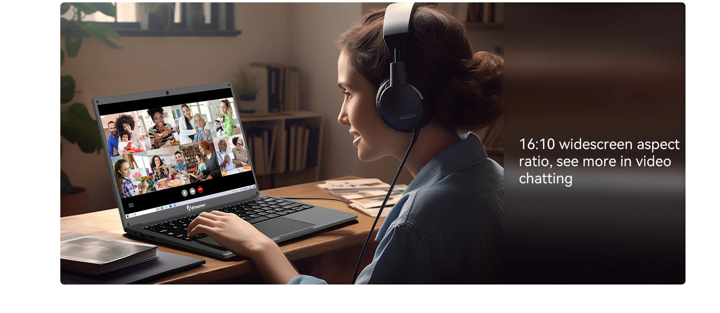 Adreamer Laptop 8GB RAM 1TB SSD Computer 13.3-inch Intel Notebook 2560X1600 Resolution Celeron N4020 Portable Computer