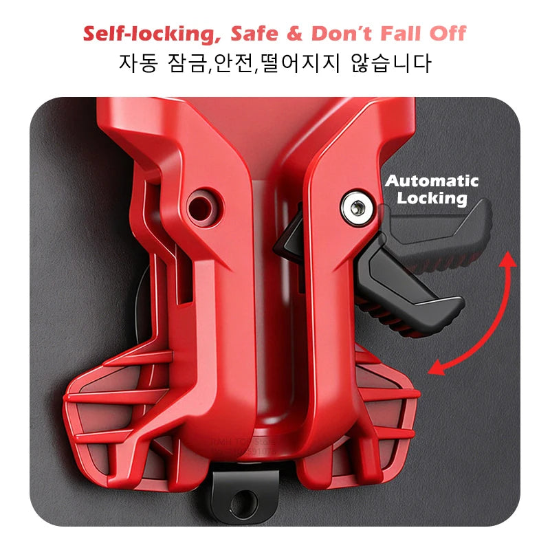 Self-Locking Drill Holder, Heavy Duty Belt Clip for Power Tool, Quick Release Holster for Dewalt Makita, Novel Drill Accessories