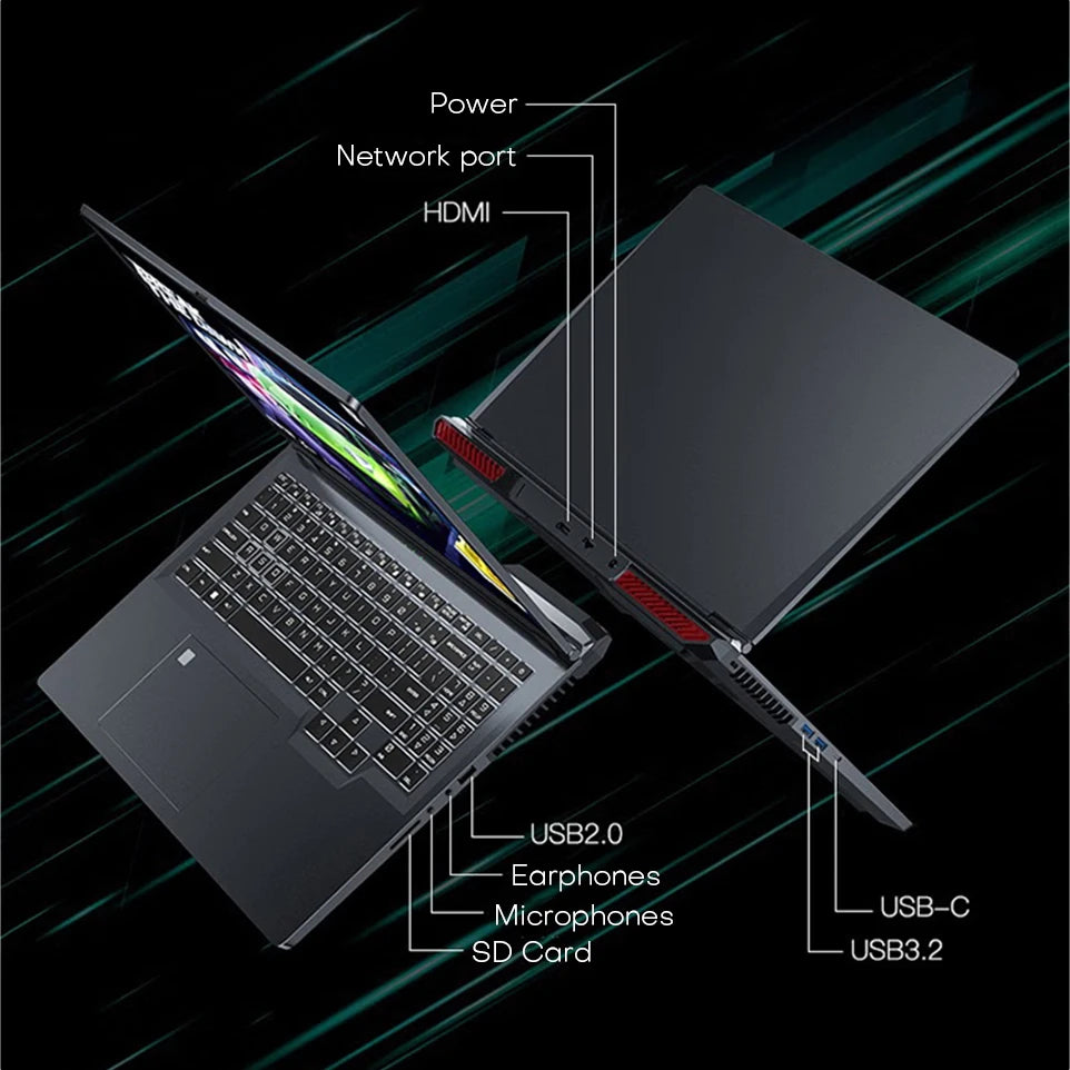 16" Portable Gaming Laptop intel Core i7-6700HQ GTX 1060 IPS 1920*1200 Windows 11 Laptop Computer 16GB DDR4 1TB SSD Notebook PC