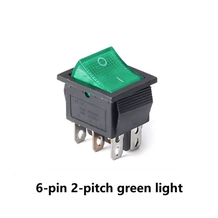 New KCD4 16A 250VAC 20A 125VAC Boat Type Rocker Switch 4/6 Pin 2/3 Positions with Black Red, Green, Blue and Yellow Lights