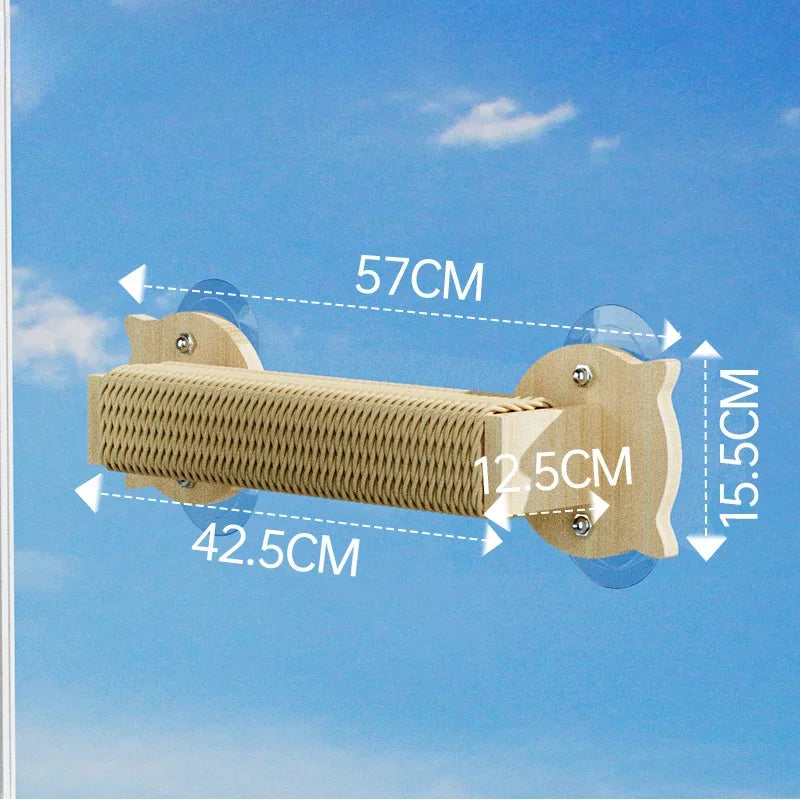 Suction Cup Cat Climbing Wooden Wall Jumping Cats Space Capsule Cat Nest Hanging Basket Pet Products Supplies Furniture