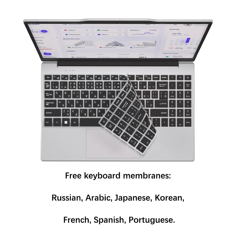 YSJMNPC 14.1 Inch Laptop Intel N5095 IPS 1920*1080 2*DDR4 32GB M.2 SSD PCIE WIFI5 BT4.2 Lightweight Business Computer Notebook