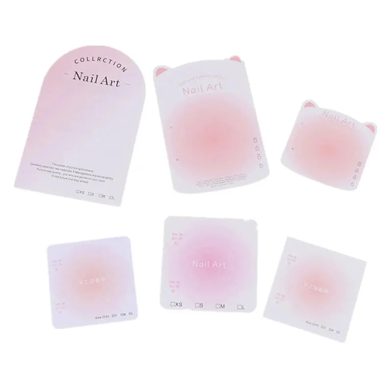 10PCS Press-On Nail Packaging Display Handmade False Design Swatch Show Card Manicure Sample Salon