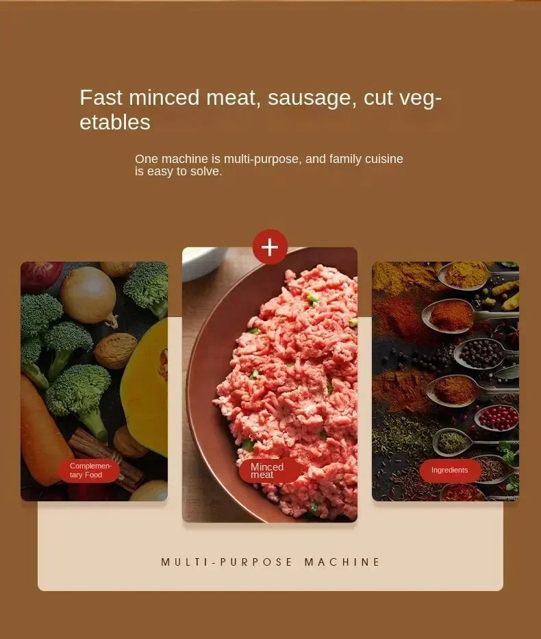 Electric Garlic Masher Mini Food Chopper Vegetable Meat Salad Onion Mincer Herb Veggie Cutter Blender Processor Kitchen Gadgets