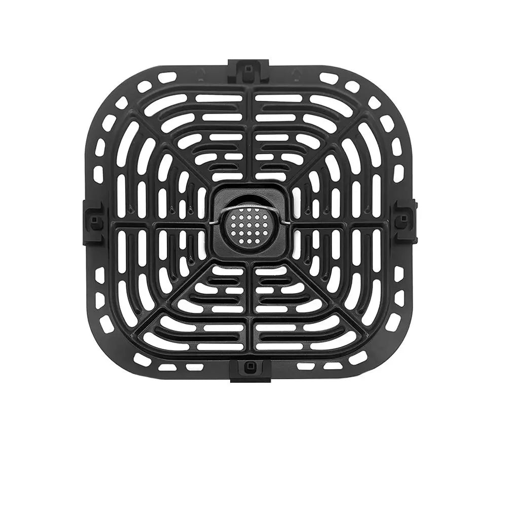 Square Air Fryer Grill Pan Non-Stick Black Crisper Basket Coating No BPA Food Separator Cooking Divider Air Fryer Accessories