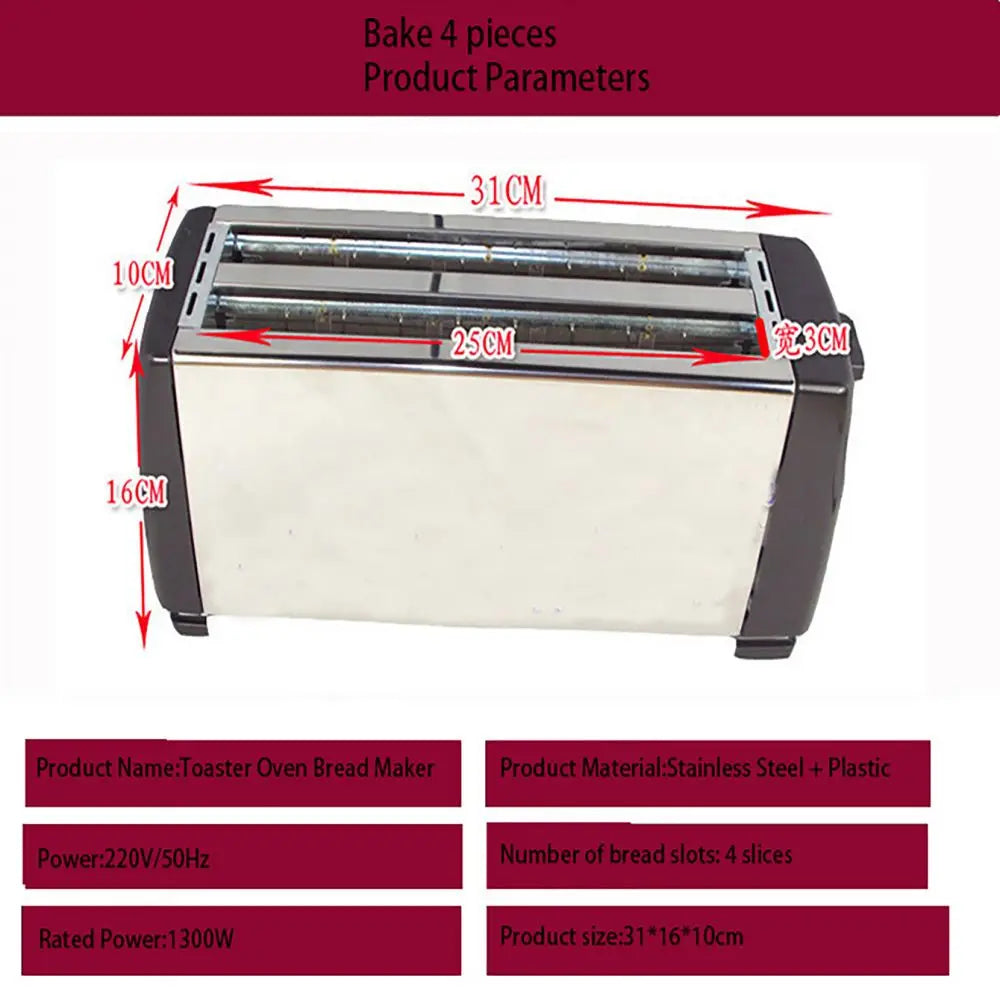 Automatic breakfast sandwich maker, 4 piece electric toaster, Family multi-function breakfast maker Toaster