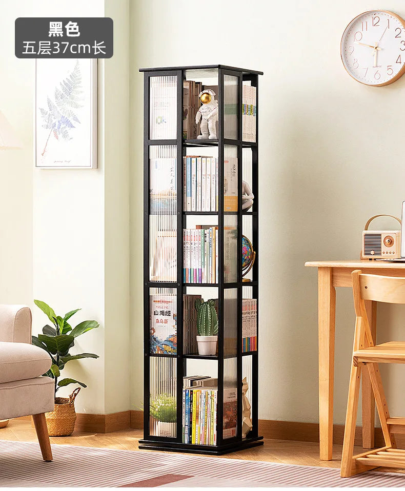 Rotational Bookshelf Organizers Home Storage Shelves Furniture Living Room Shelf Bookcases Librero Organizador Estanteria
