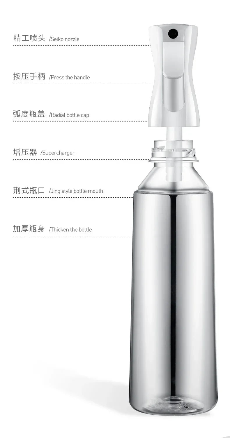 Pink High Pressure Continuous Spray Bottle Hair Care Makeup Water Replenishing Spray Bottle Separate Bottle Press Mist Bottle