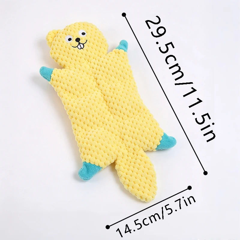 Pet Cute Animal Toy Indestructible Plush Dogs Tooth Chew Play Toy With Squeaker Puppy Supplies Cuddly Toys Resistant Accessories