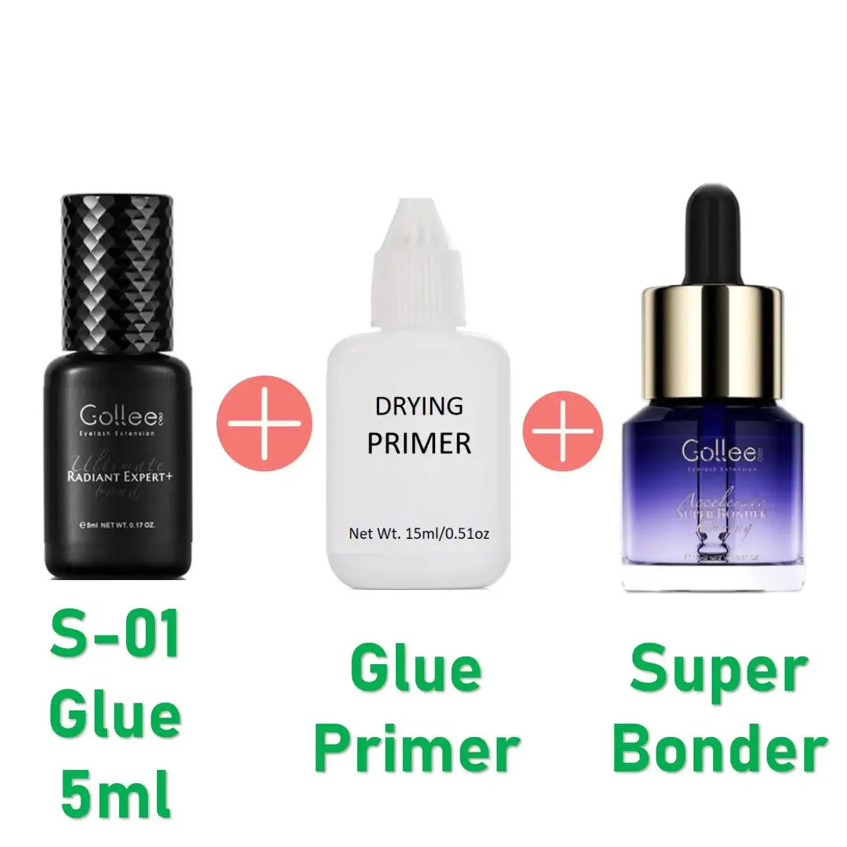 Gollee 0.5s Eyelash Extension Glue Fast Drying Professional Eyelash Adhesive Waterproof Lashes Supplies For Salon Eyelash Glue