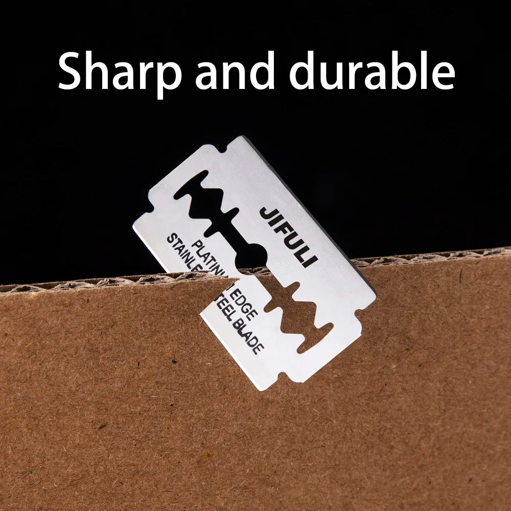 JiFULI 100/200 Pcs/ Quality Double Edge Safety Razor Blade Men And Women Shaving & Hair Removal Replace Stainless Steel Blades