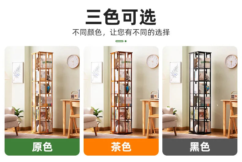 Rotational Bookshelf Organizers Home Storage Shelves Furniture Living Room Shelf Bookcases Librero Organizador Estanteria
