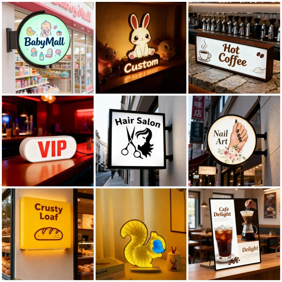 Custom Personalized LED Light Up Sign 3D Metal Letters For Outdoor Business Storefront Waterproof Illuminated Backlit Signage
