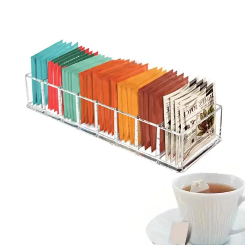 1Pc 8 Grids Transparent Storage Box For Flower Tea Display Box Classification Box Multi Functional Desktop Organizer Container