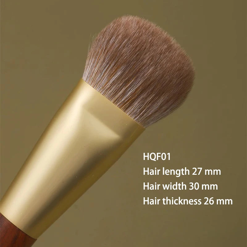 Professional Handmade Makeup Brushes 1PC Weasel Goat Hair Foundation Liquid Blush Brush African Rosewood Handle Make Up Brush