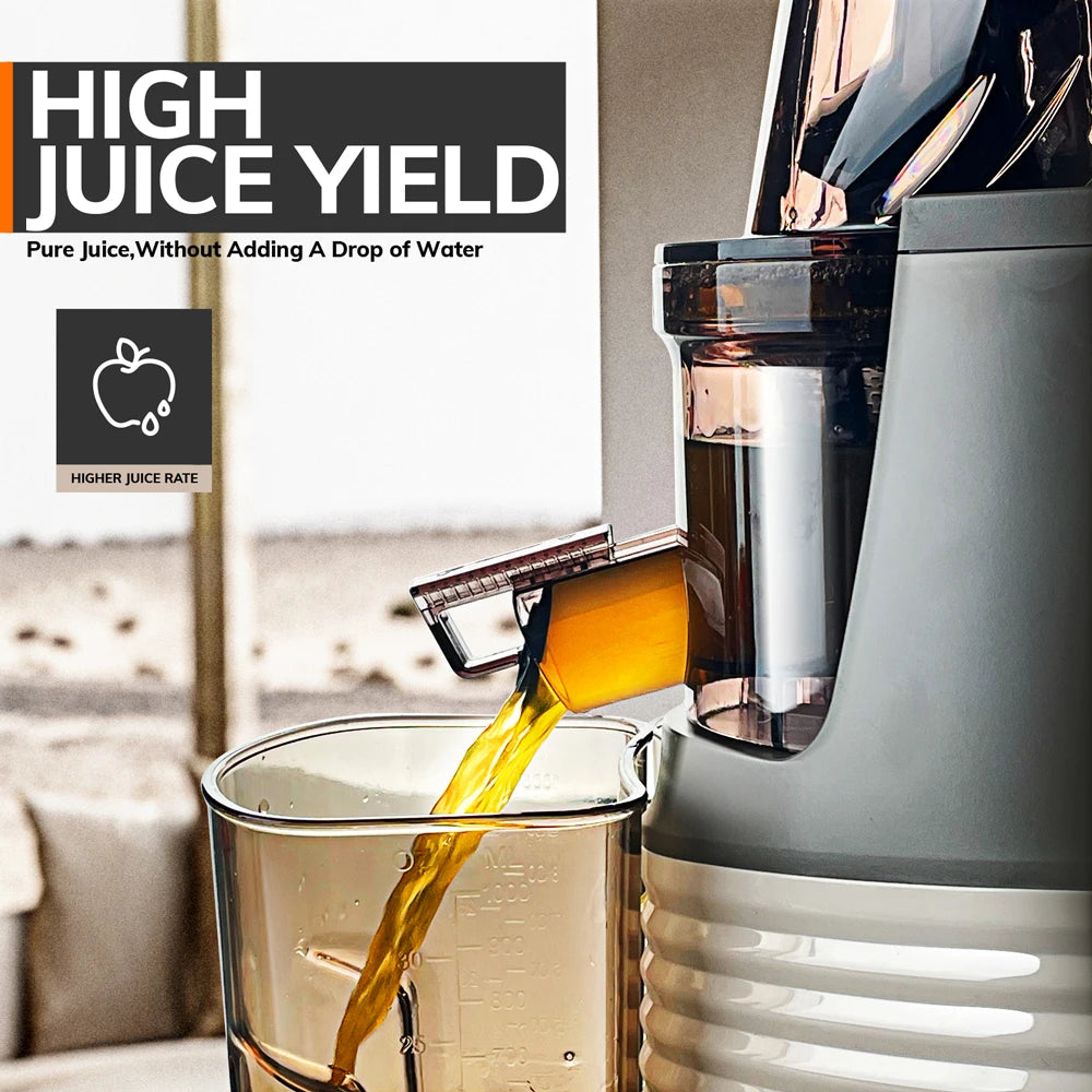 MIUI Slow Juicer Electric Cold Presses with Stainless Steel strainer,Rated power 250W, Modle-Professional