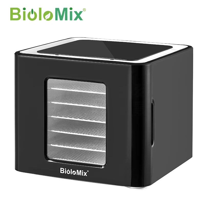 BioloMix 6 Trays Food Dehydrator with LED Touch Control,Digital Temperature and Time,Dryer for Fruit Vegetable Meat Beef Jerky