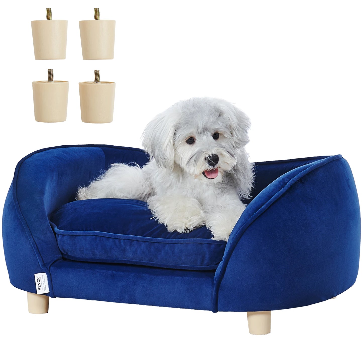 VEVOR Pet Sofa Dog Couch for Medium-Sized Dogs and Cats Soft Velvety Dog Sofa Bed for Living Room Bedroom Pet Store or Clinic