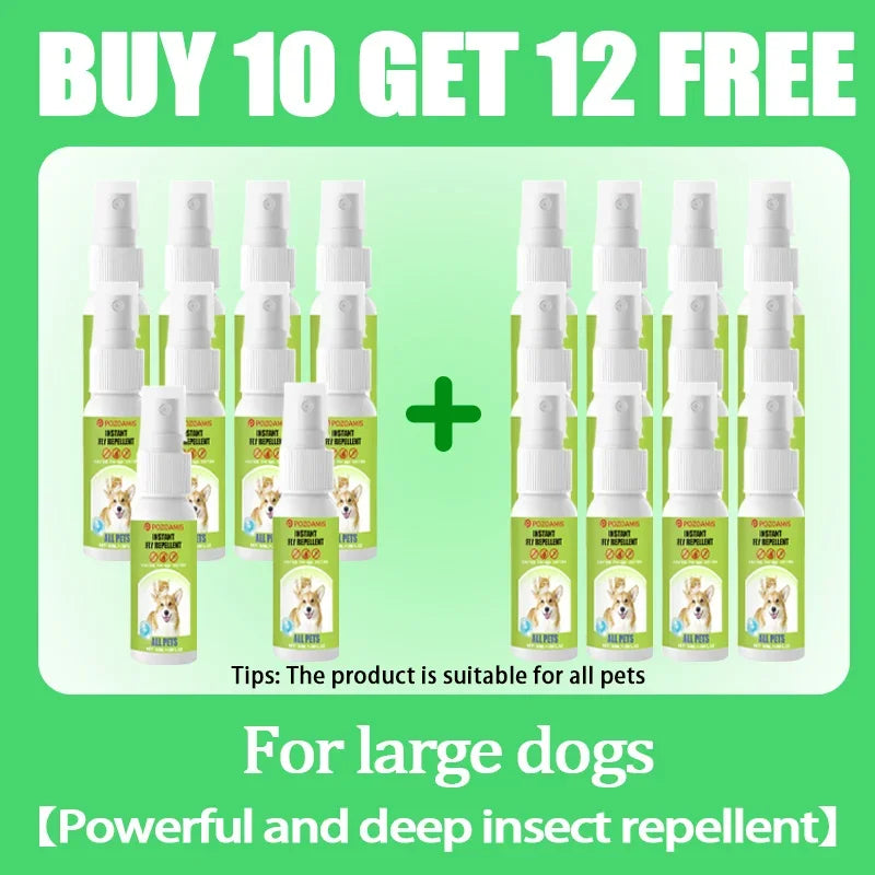 Spray anti-puces pour animaux de compagnie, dissolvant de poux, contrôle des tiques et des insectes.
