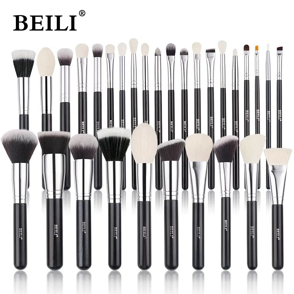Handle Color: green, Ships From: CHINA - BEILI Makeup Brush Set with Holder 30-42Pcs Professional Foundation Powder Blush Eyeshadow Blending Brushes Kit Make Up Tools