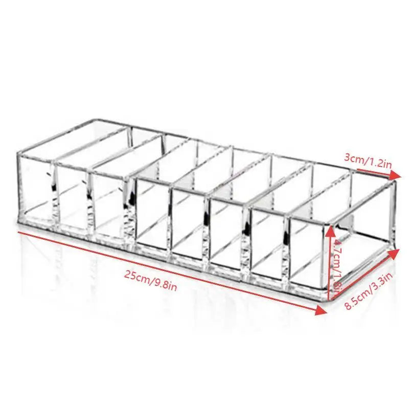 1Pc 8 Grids Transparent Storage Box For Flower Tea Display Box Classification Box Multi Functional Desktop Organizer Container