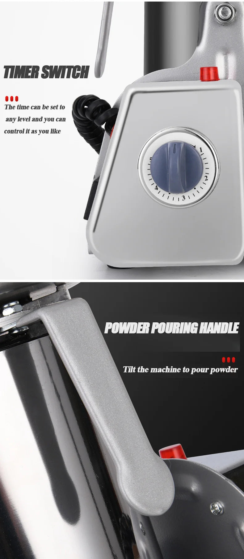 Electric Grain Grinder Mill High-speed Spice Corn Mill Commercial Powder Machine for Dry Cereals Grain Spice Coffee Herb Bean