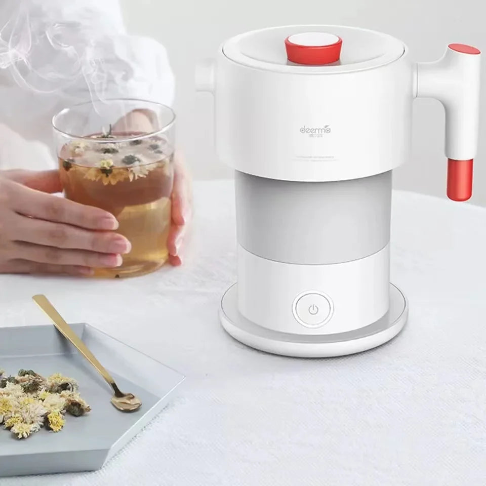 Deerma Folding Portable Electric Water Kettle 0.6L Handheld Electric Water Flask Pot Auto Power-Off Protection Kettle