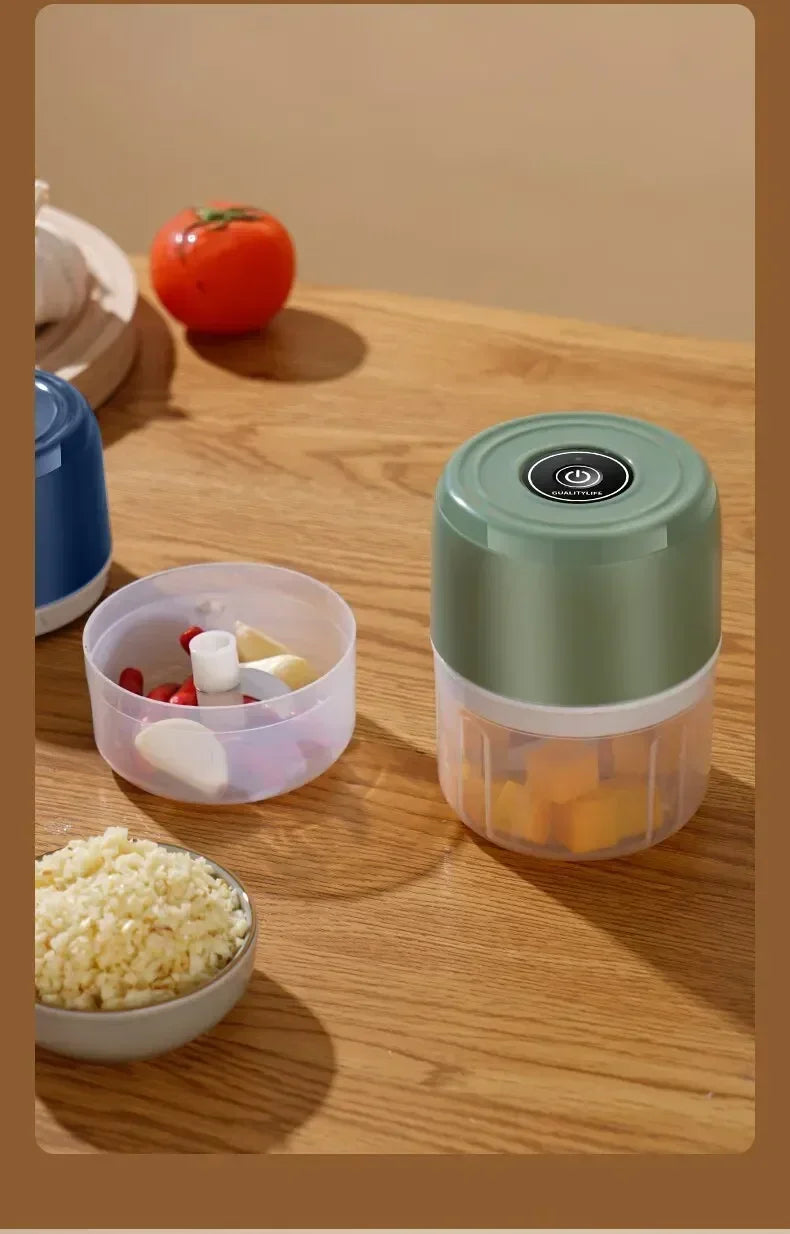Electric Garlic Masher Mini Food Chopper Vegetable Meat Salad Onion Mincer Herb Veggie Cutter Blender Processor Kitchen Gadgets