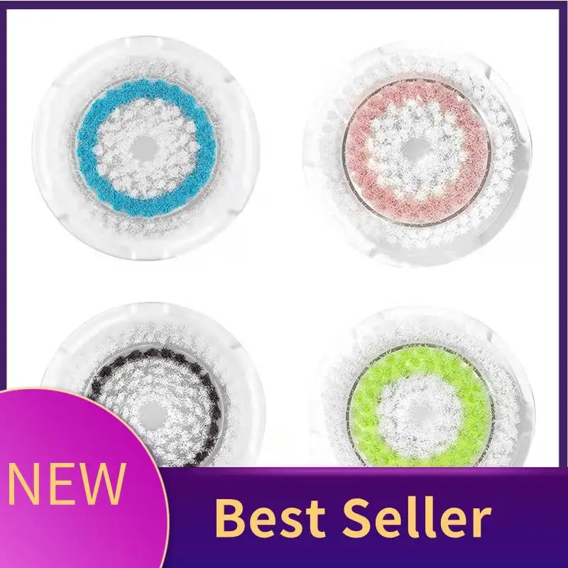B46C 4 Pack Brush Head Replacements Deep Pore Face For Clarisonic Mia 1, Mia 2, Mia Fit, Alpha For Smart Profile Uplift And Alph