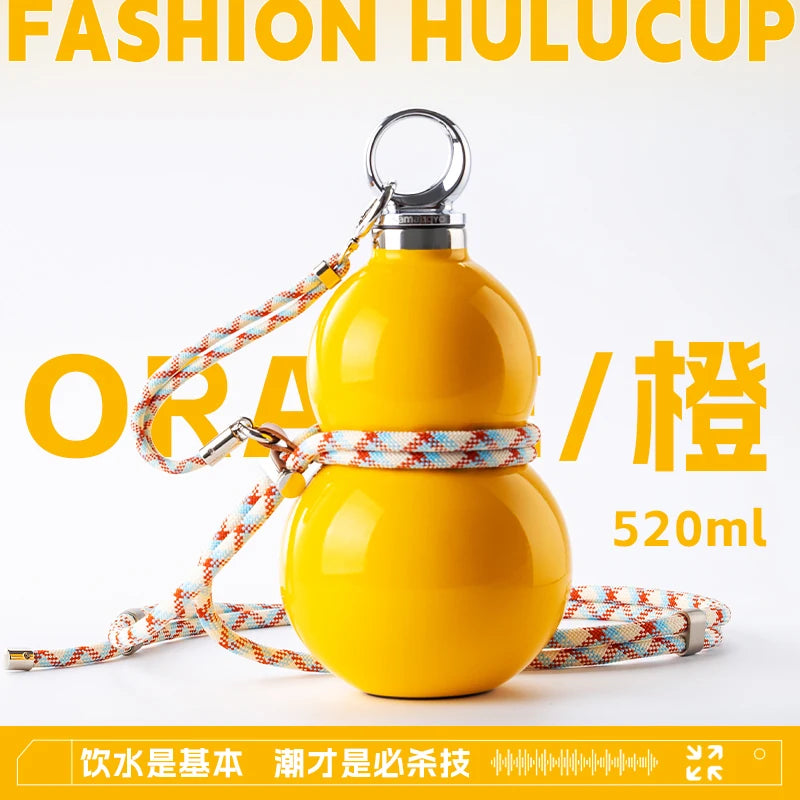 SAMADOYO-6 Hour Insulated Tumbler | Gourd Shape with Straw | Exclusive Design, 520ml