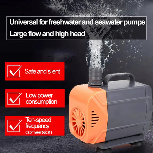 AC220V silent submersible water pump, circulating fountain pump, fish tank and pond circulating pump, garden rockery water pump