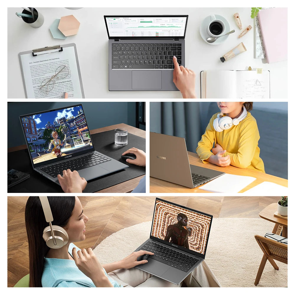 CHUWI GemiBook XPro Intel N150/N100 Laptop 8GB RAM 256GB SSD 14.1-inch UHD Screen Intel N100 Processors Windows 11 Notebook PC