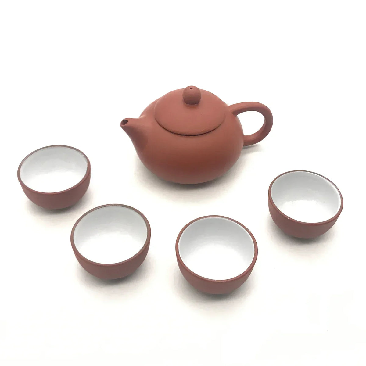 Soffe Purple Sand Ceramic Chiness Kung Fu Teapot Set With 4 Mini Cup And 1 Pot Suitable For Home Office Tea Set Drinkware