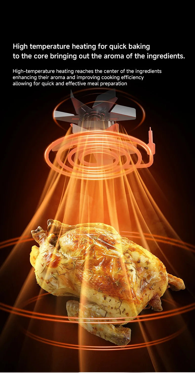 15L Stainless steel Electric Air Fryer Household Large Capacity Intelligent Kitchen Cooker Toaster Oven Combo Digital Display