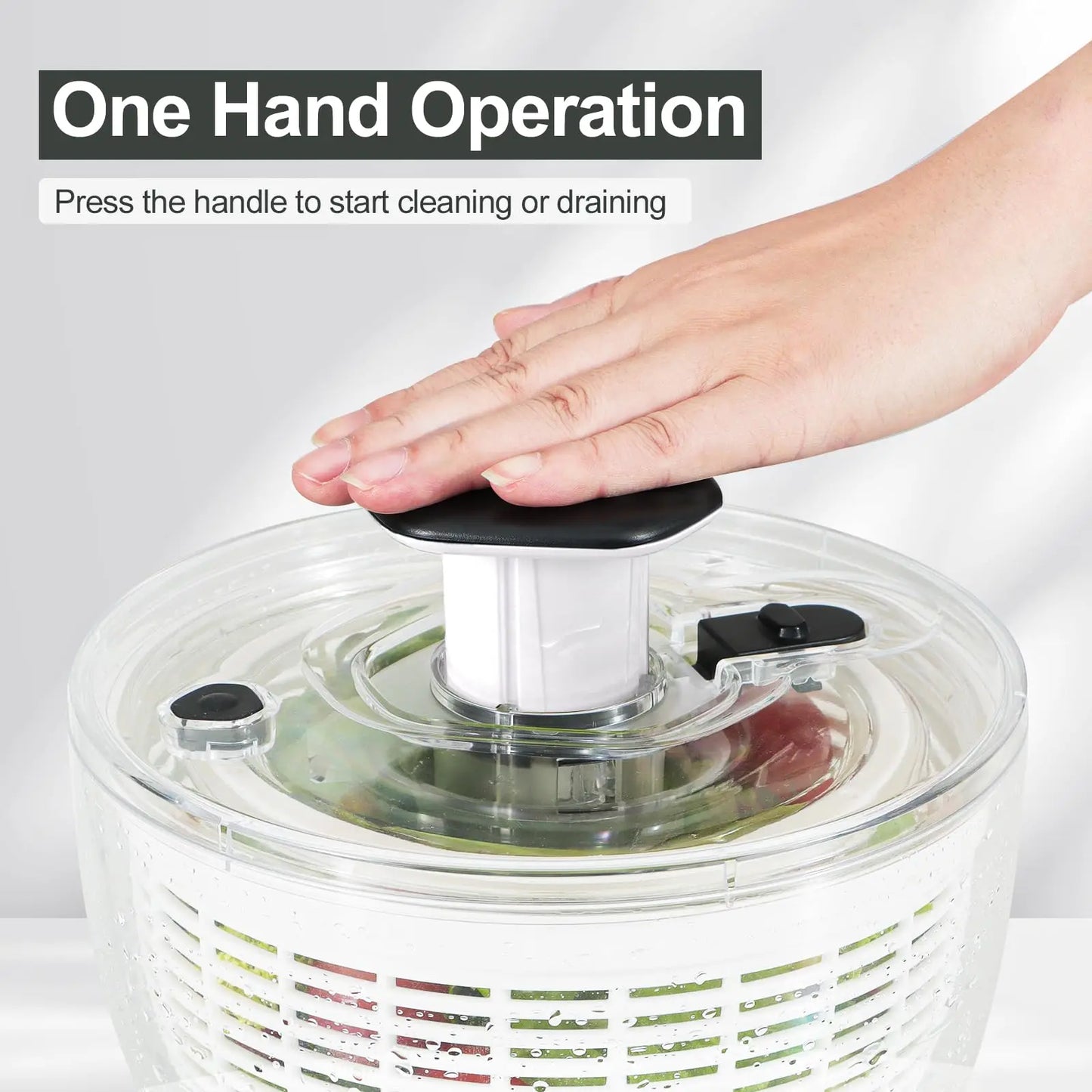 Salad Spinner Lettuce Spinner Salad Dryer for Washing Spinning and Draining Vegetables Kitchen Gadgets