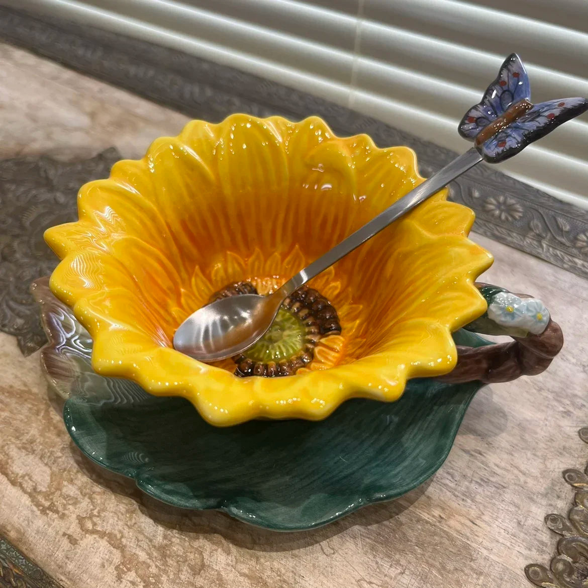 American Hand-painted Ceramic Dinner Set Rabbit Teapot Coffee Cup Plates for Enchanting Garden Afternoon TeaVintage Tableware