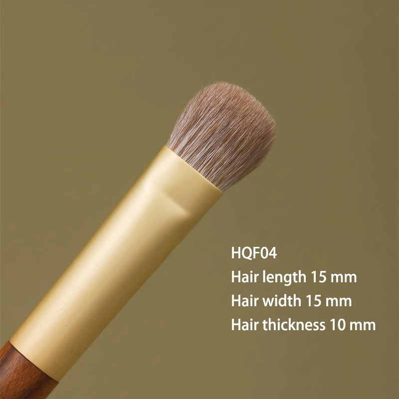 Professional Handmade Makeup Brushes 1PC Weasel Goat Hair Foundation Liquid Blush Brush African Rosewood Handle Make Up Brush