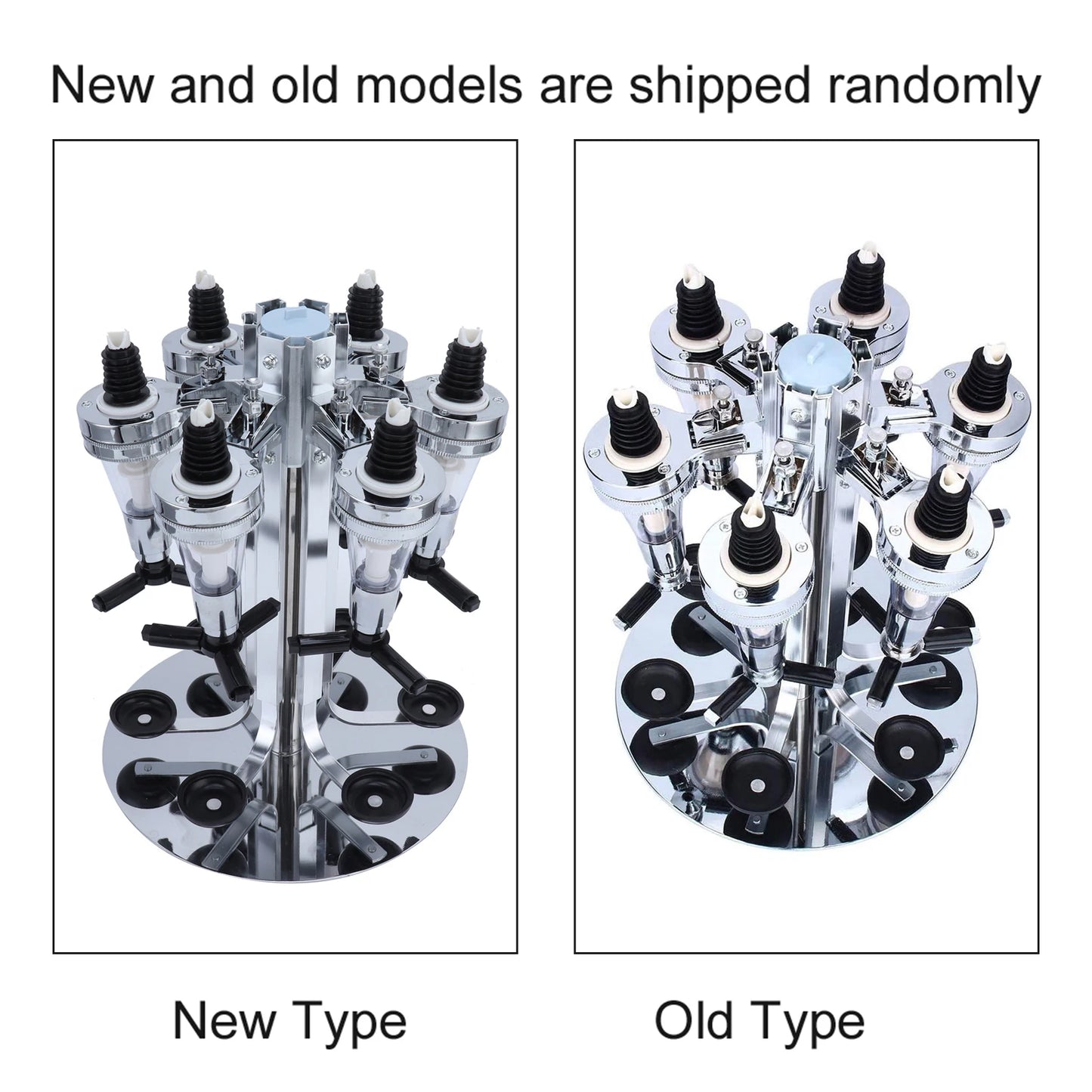 Rotating 6 Bottle Stand Optic Dispenser Drinks Wine Steel Bar Butler Wall Mounted Drink Dispenser Kitchen Supplies