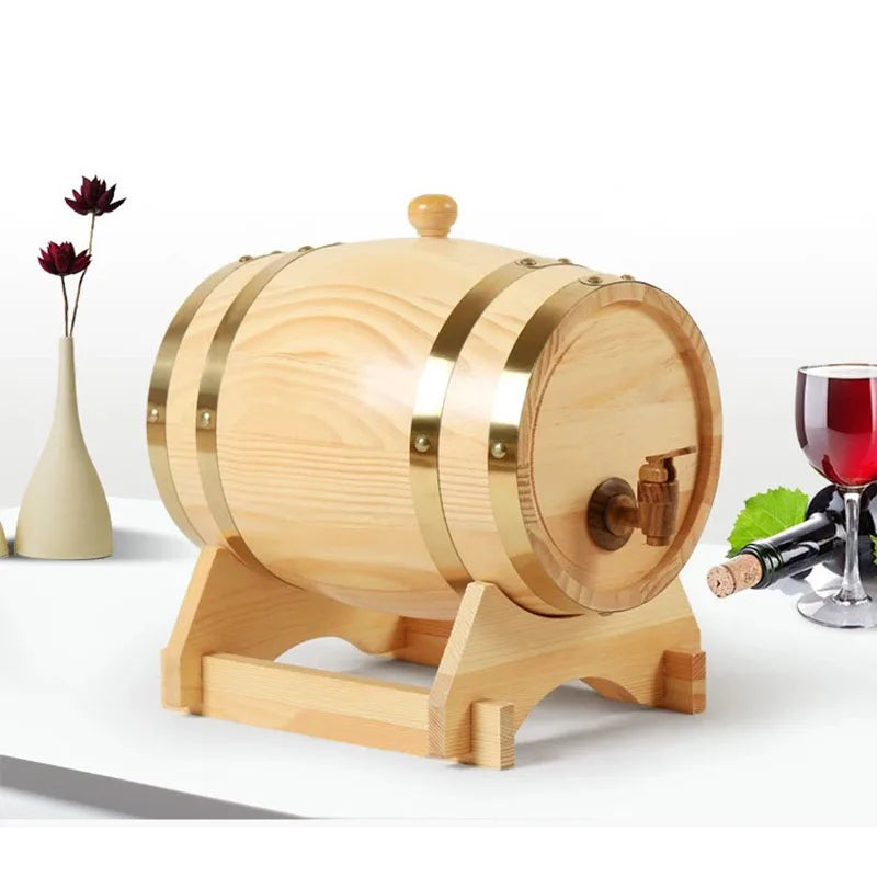 5L Wood Wine Barrel Oak Beer Brewing Equipment Rum Pot Whisky Wine Bar Tools Wedding Decoration Home Brew Beer Tools