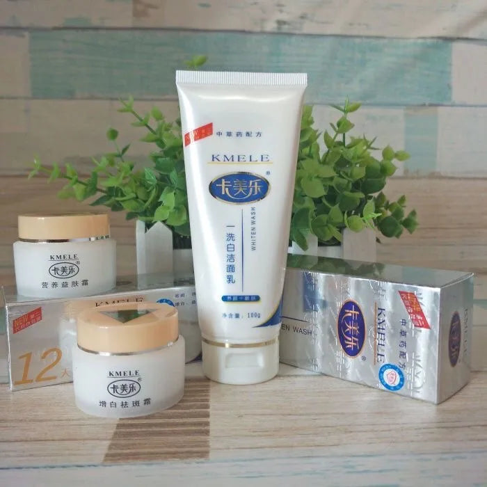 Original KMELE Whitening Day Night Cream Effect in 12 Days Herbal Intensive Spots Removing Facial Cleanser Skin Care Sets