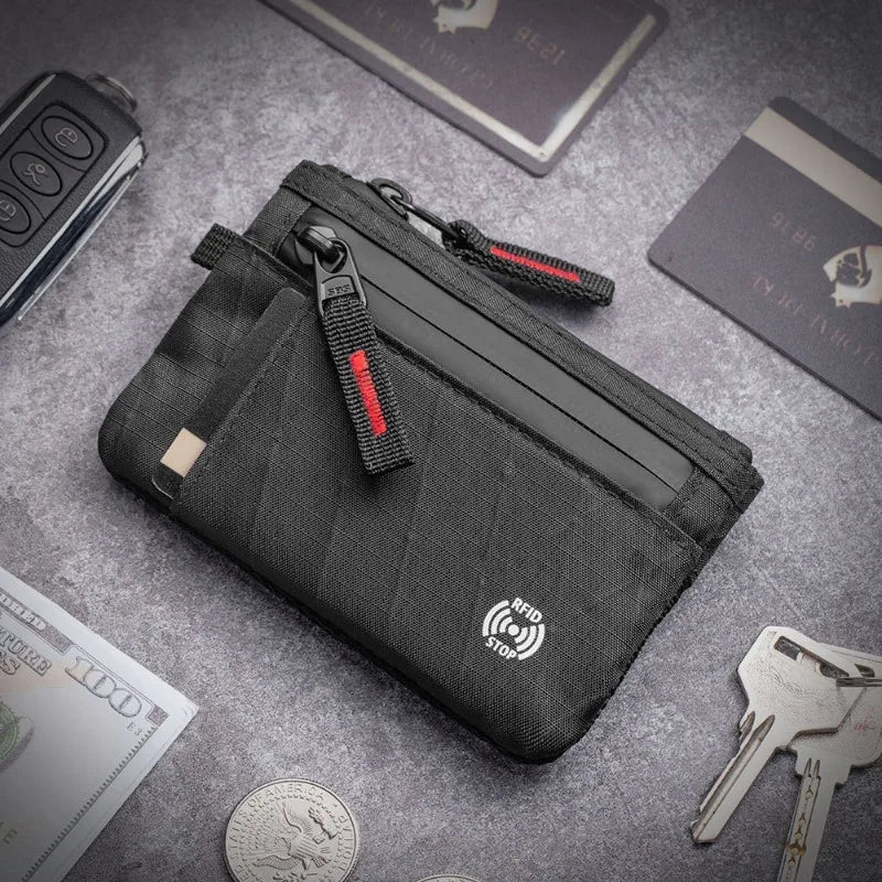 Purse Waterproof Bag Organizer Wristlet Zipper Clutch Passport Holder Wallet Essentials Organizer External Card Slot
