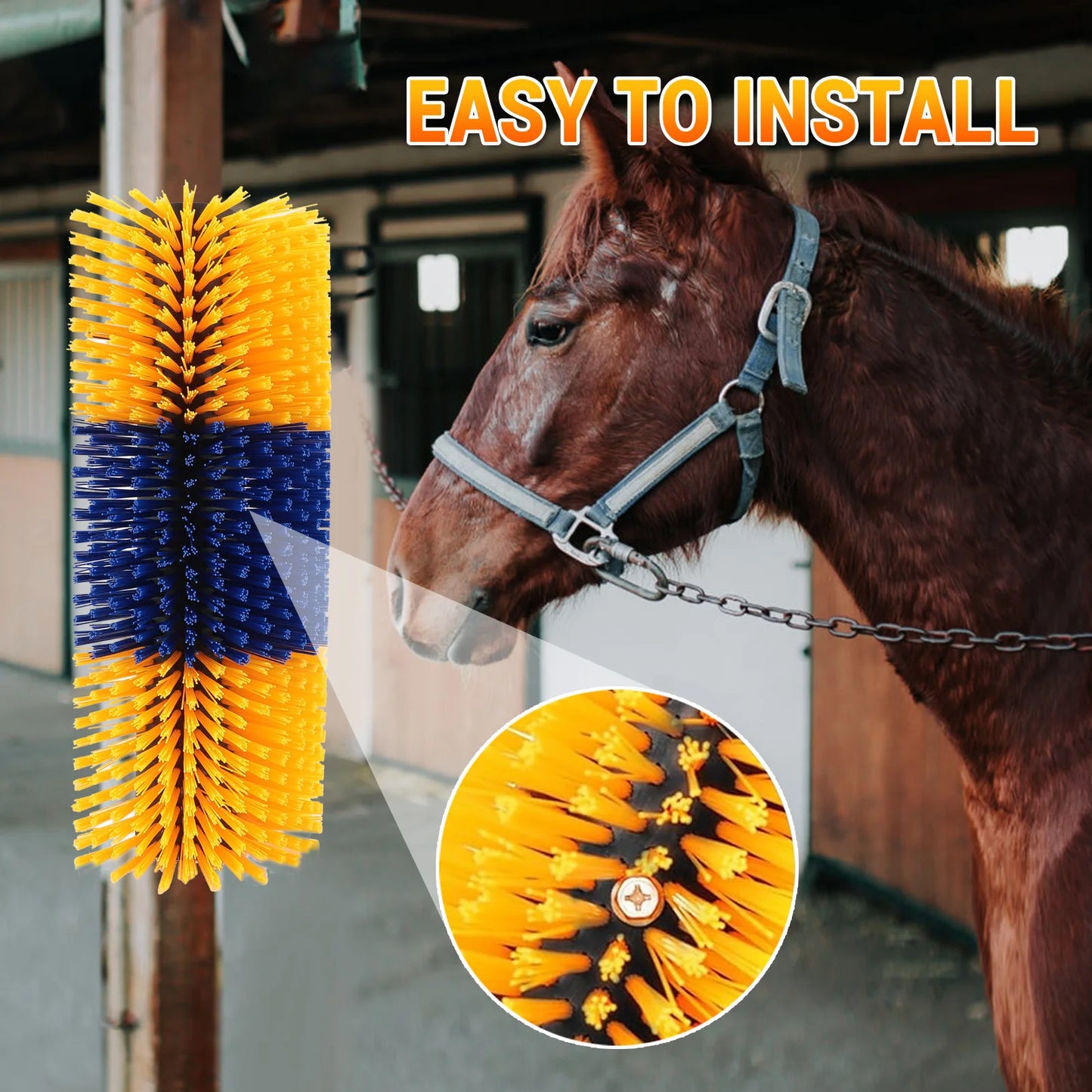 2pcs Livestock Scratch Brush Massage Grooming Brush Cow Brush Cattle Brush Horse Cow Sheep Scratcher Livestock Brush